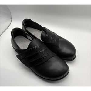 Naot Kirei Black Leather Mary Jane Comfort Shoe Women EU 35 Hook Loop Orthopedic
